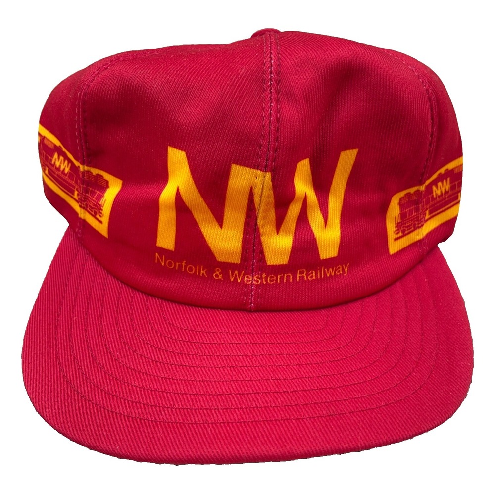 Vintage Norfolk Western Trucker Hat Cap N&W Railroad Railway 80s Louisville MFG